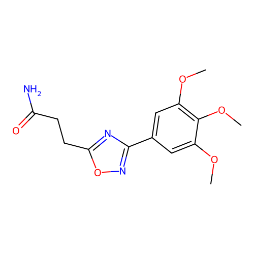 3-[3-(3,4,5-Trimethoxyphenyl)-1,2,4-oxadiazol-5-yl]propanamide structure