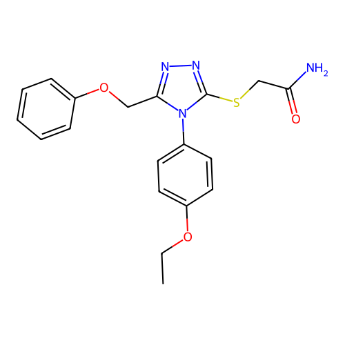 2-{[4-(4-ethoxyphenyl)-5-(phenoxymethyl)-4H-1,2,4-triazol-3-yl]sulfanyl}acetamide structure