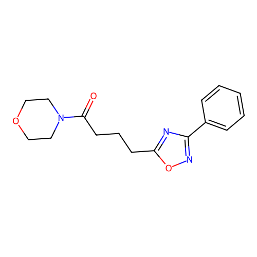 1-(Morpholin-4-yl)-4-(3-phenyl-1,2,4-oxadiazol-5-yl)butan-1-one structure