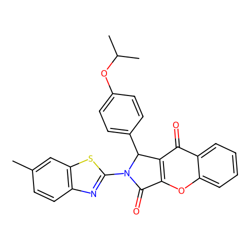 1-(4-isopropoxyphenyl)-2-(6-methylbenzo[d]thiazol-2-yl)-1,2-dihydrochromeno[2,3-c]pyrrole-3,9-dione structure