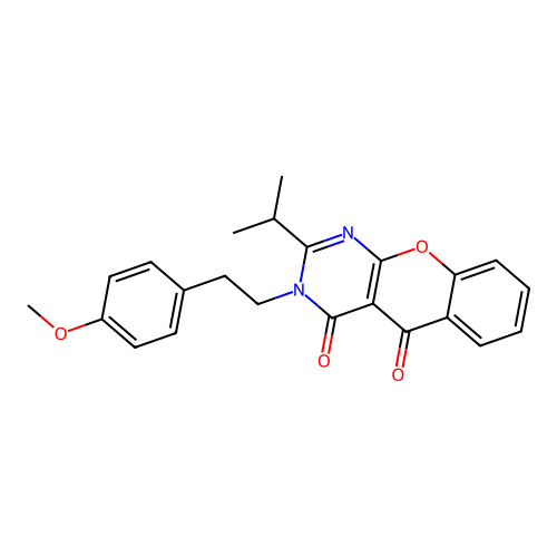 2-isopropyl-3-(4-methoxyphenethyl)-3H-chromeno[2,3-d]pyrimidine-4,5-dione structure