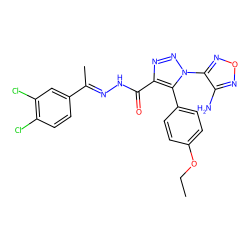 C21H18Cl2N8O3 structure