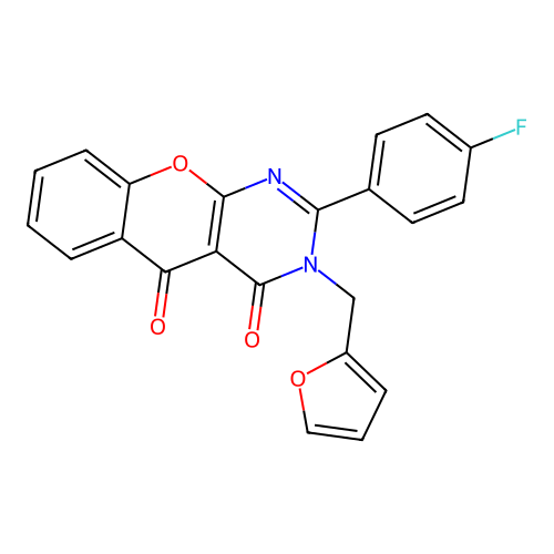 2-(4-fluorophenyl)-3-(furan-2-ylmethyl)-3H-chromeno[2,3-d]pyrimidine-4,5-dione structure