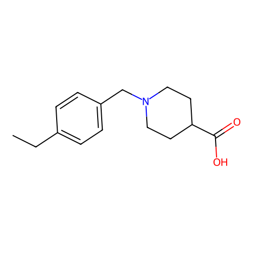 1-(4-Ethylbenzyl)piperidine-4-carboxylic acid structure