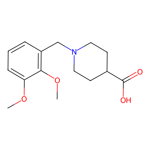 1-[(2,3-Dimethoxyphenyl)methyl]piperidine-4-carboxylic acid structure