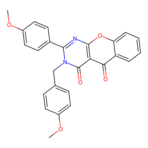 2-(4-methoxyphenyl)-3-[(4-methoxyphenyl)methyl]chromeno[2,3-d]pyrimidine-4,5-dione structure