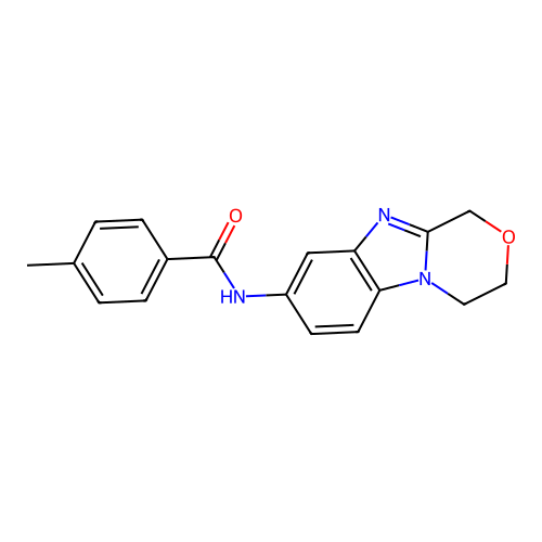 N-(3,4-dihydro-1H-[1,4]oxazino[4,3-a]benzimidazol-8-yl)-4-methylbenzamide structure
