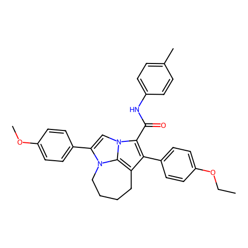 1-(4-ethoxyphenyl)-4-(4-methoxyphenyl)-N-(4-methylphenyl)-5,6,7,8-tetrahydro-2a,4a-diazacyclopenta[cd]azulene-2-carboxamide structure