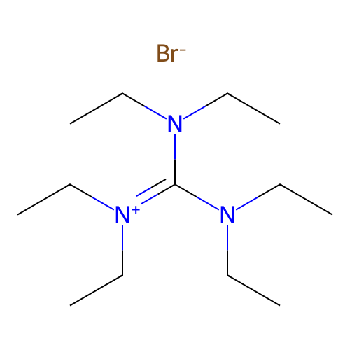 Hexaethylguanidinium bromide structure