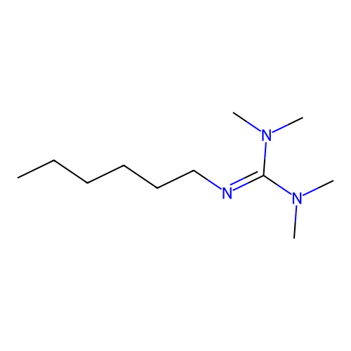 N''-Hexyl-N,N,N',N'-tetramethyl-guanidine structure