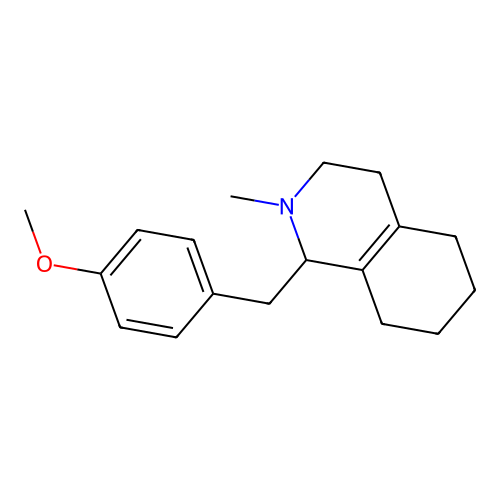 1-[(4-methoxyphenyl)methyl]-2-methyl-3,4,5,6,7,8-hexahydro-1H-isoquinoline structure