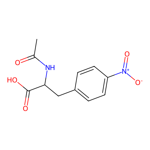 N-acetyl-4-nitrophenylalanine structure