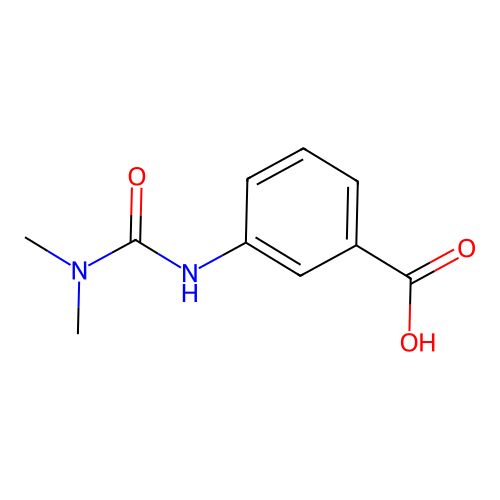3-[(Dimethylcarbamoyl)amino]benzoic acid structure