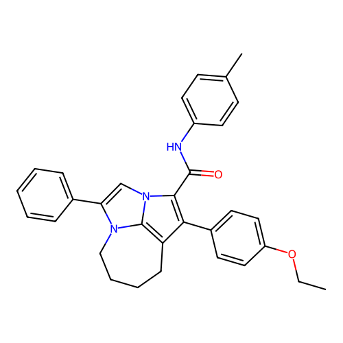 1-(4-ethoxyphenyl)-4-phenyl-N-(p-tolyl)-5,6,7,8-tetrahydro-2a,4a-diazacyclopenta[cd]azulene-2-carboxamide structure