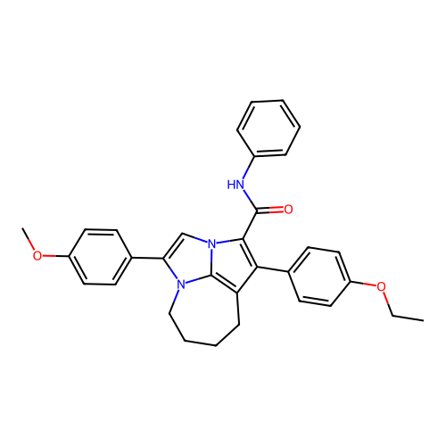 1-(4-ethoxyphenyl)-4-(4-methoxyphenyl)-N-phenyl-5,6,7,8-tetrahydro-2a,4a-diazacyclopenta[cd]azulene-2-carboxamide structure