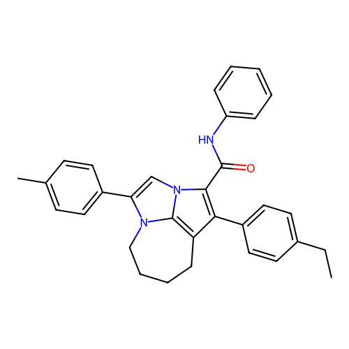 1-(4-ethylphenyl)-4-(4-methylphenyl)-N-phenyl-5,6,7,8-tetrahydro-2a,4a-diazacyclopenta[cd]azulene-2-carboxamide structure