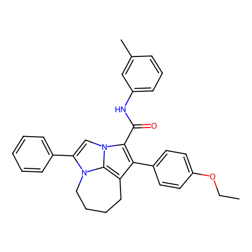 1-(4-ethoxyphenyl)-4-phenyl-N-(m-tolyl)-5,6,7,8-tetrahydro-2a,4a-diazacyclopenta[cd]azulene-2-carboxamide structure