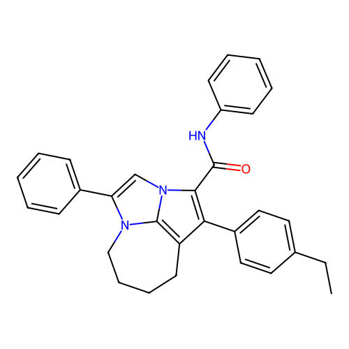 1-(4-ethylphenyl)-N,4-diphenyl-5,6,7,8-tetrahydro-2a,4a-diazacyclopenta[cd]azulene-2-carboxamide structure