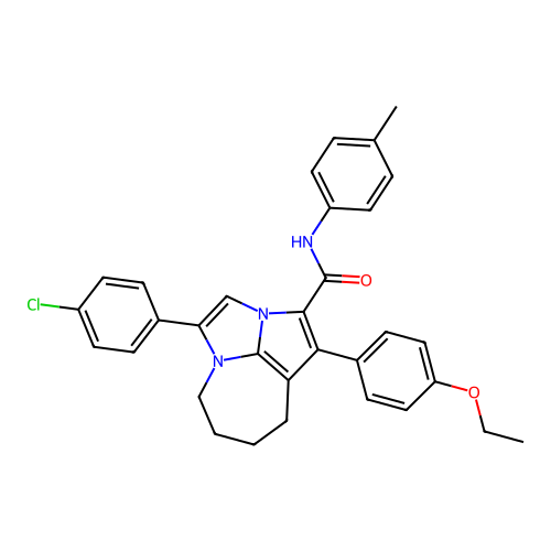 4-(4-chlorophenyl)-1-(4-ethoxyphenyl)-N-(4-methylphenyl)-5,6,7,8-tetrahydro-2a,4a-diazacyclopenta[cd]azulene-2-carboxamide structure