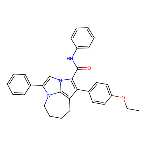1-(4-ethoxyphenyl)-N,4-diphenyl-5,6,7,8-tetrahydro-2a,4a-diazacyclopenta[cd]azulene-2-carboxamide structure