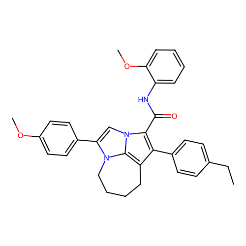1-(4-ethylphenyl)-N-(2-methoxyphenyl)-4-(4-methoxyphenyl)-5,6,7,8-tetrahydro-2a,4a-diazacyclopenta[cd]azulene-2-carboxamide structure