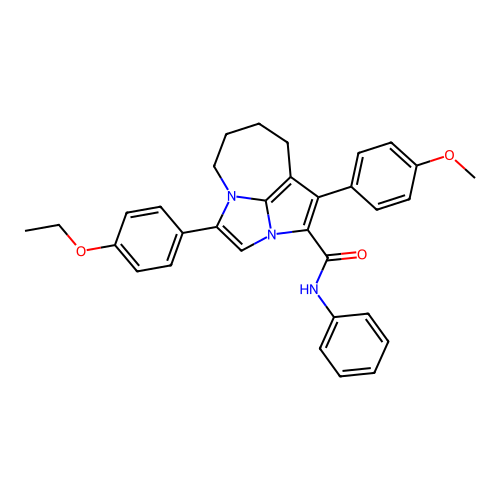 4-(4-ethoxyphenyl)-1-(4-methoxyphenyl)-N-phenyl-5,6,7,8-tetrahydro-2a,4a-diazacyclopenta[cd]azulene-2-carboxamide structure