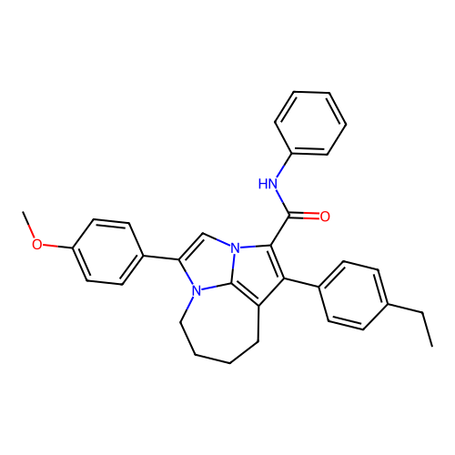 1-(4-ethylphenyl)-4-(4-methoxyphenyl)-N-phenyl-5,6,7,8-tetrahydro-2a,4a-diazacyclopenta[cd]azulene-2-carboxamide structure