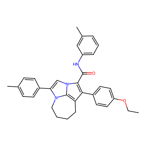 1-(4-ethoxyphenyl)-N-(3-methylphenyl)-4-(4-methylphenyl)-5,6,7,8-tetrahydro-2a,4a-diazacyclopenta[cd]azulene-2-carboxamide structure