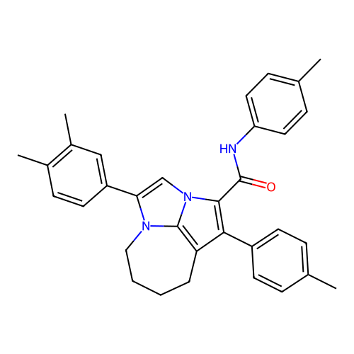 4-(3,4-dimethylphenyl)-N,1-bis(4-methylphenyl)-5,6,7,8-tetrahydro-2a,4a-diazacyclopenta[cd]azulene-2-carboxamide structure