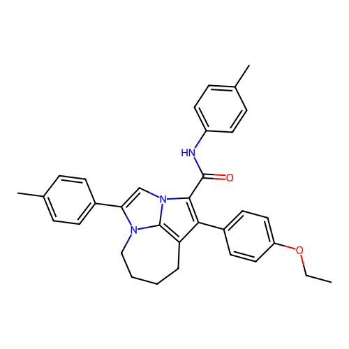 1-(4-ethoxyphenyl)-N,4-bis(4-methylphenyl)-5,6,7,8-tetrahydro-2a,4a-diazacyclopenta[cd]azulene-2-carboxamide structure
