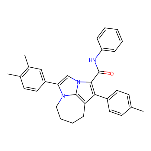 4-(3,4-dimethylphenyl)-1-(4-methylphenyl)-N-phenyl-5,6,7,8-tetrahydro-2a,4a-diazacyclopenta[cd]azulene-2-carboxamide structure