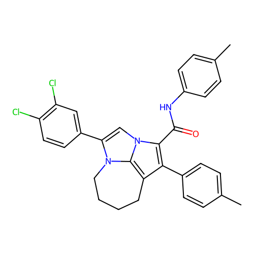 4-(3,4-dichlorophenyl)-N,1-bis(4-methylphenyl)-5,6,7,8-tetrahydro-2a,4a-diazacyclopenta[cd]azulene-2-carboxamide structure