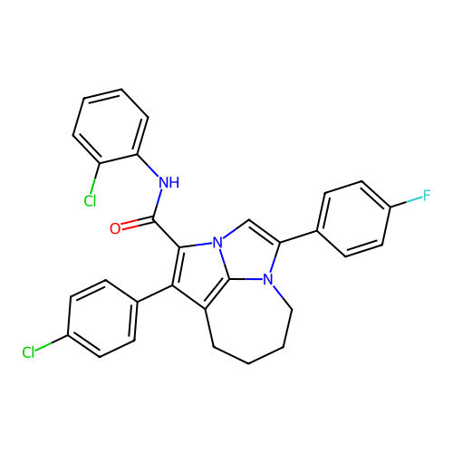 C29H22Cl2FN3O structure