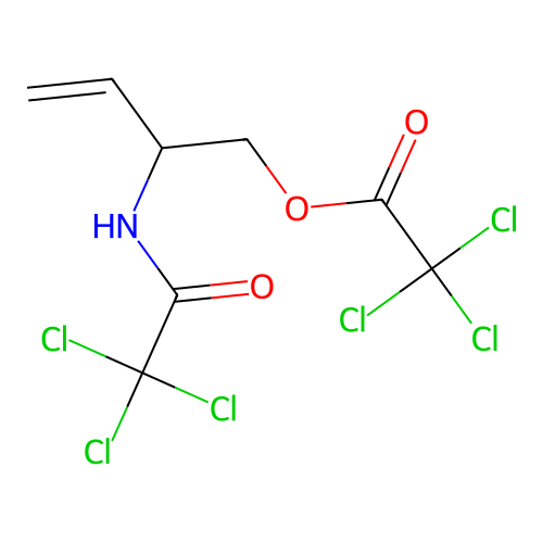 Acetic acid, trichloro-, 2-[(trichloroacetyl)amino]-3-butenyl ester structure