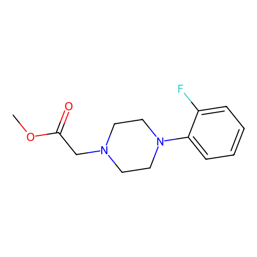 Methyl 2-[4-(2-fluorophenyl)piperazin-1-yl]acetate structure