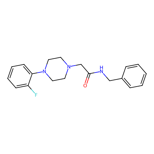 4-(2-Fluorophenyl)-N-(phenylmethyl)-1-piperazineacetamide structure