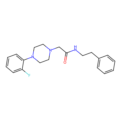 2-[4-(2-fluorophenyl)piperazin-1-yl]-N-(2-phenylethyl)acetamide structure