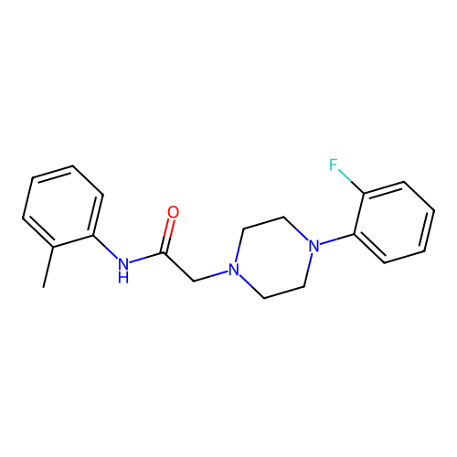 2-[4-(2-fluorophenyl)piperazin-1-yl]-N-(2-methylphenyl)acetamide structure
