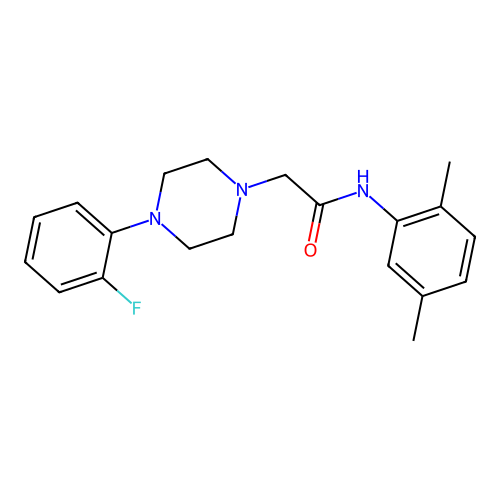 N-(2,5-dimethylphenyl)-2-[4-(2-fluorophenyl)piperazin-1-yl]acetamide structure