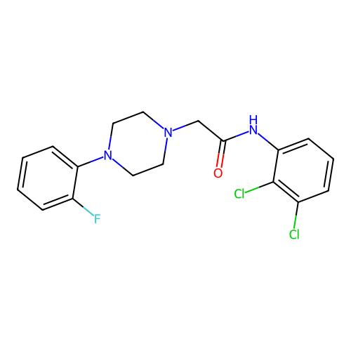 N-(2,3-dichlorophenyl)-2-[4-(2-fluorophenyl)piperazin-1-yl]acetamide structure