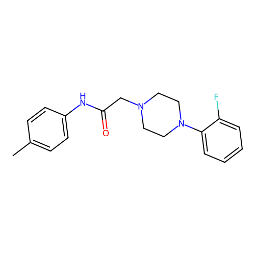 2-[4-(2-fluorophenyl)piperazin-1-yl]-N-(4-methylphenyl)acetamide structure