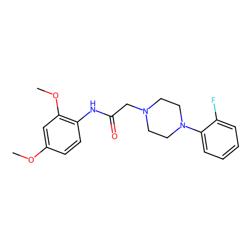 N-(2,4-dimethoxyphenyl)-2-[4-(2-fluorophenyl)piperazin-1-yl]acetamide structure