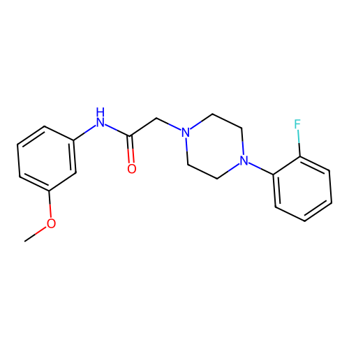 2-[4-(2-fluorophenyl)piperazin-1-yl]-N-(3-methoxyphenyl)acetamide structure