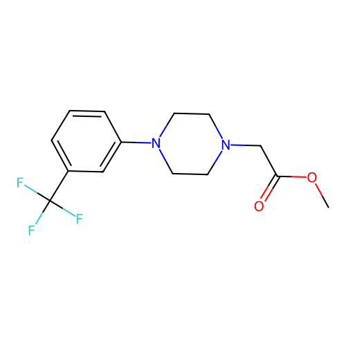 Methyl 2-{4-[3-(trifluoromethyl)phenyl]piperazinyl}acetate structure