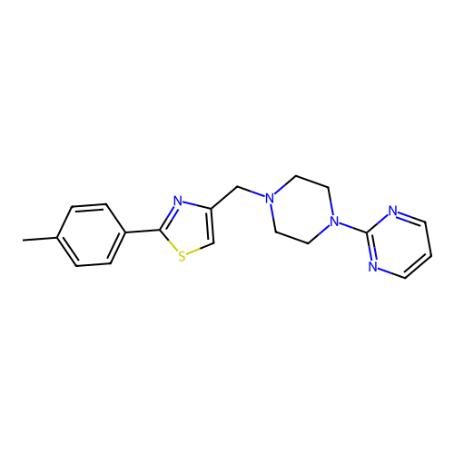 2-(4-Methylphenyl)-4-[(4-pyrimidin-2-ylpiperazin-1-yl)methyl]-1,3-thiazole structure