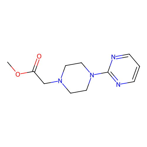 Methyl 2-[4-(-2-Pyrimidyl)-1-piperazinyl]acetate structure