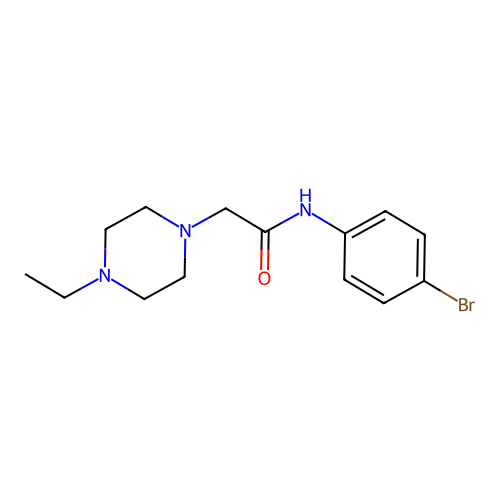 N-(4-bromophenyl)-2-(4-ethylpiperazin-1-yl)acetamide structure
