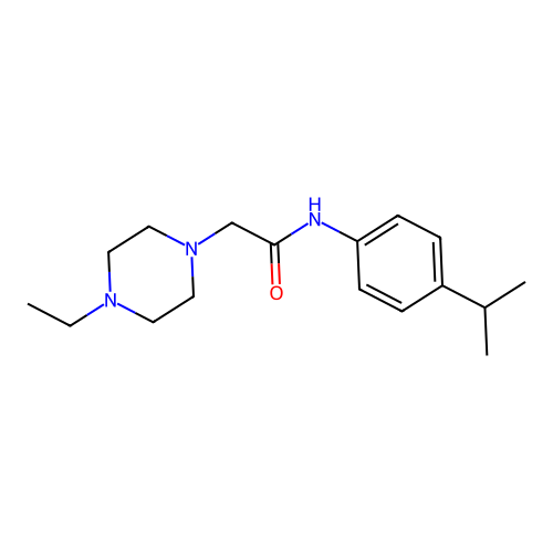 2-(4-ethylpiperazin-1-yl)-N-(4-propan-2-ylphenyl)acetamide structure