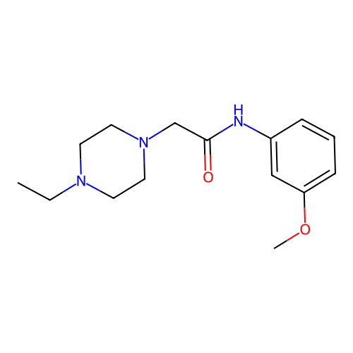 2-(4-ethylpiperazin-1-yl)-N-(3-methoxyphenyl)acetamide structure