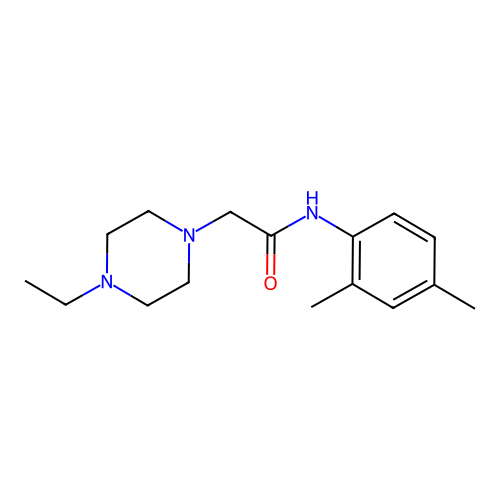 N-(2,4-dimethylphenyl)-2-(4-ethylpiperazin-1-yl)acetamide structure